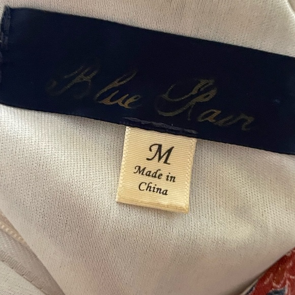 Blue Rain burnt orange pattern dress - Size Medium - lined - Picture 5 of 6